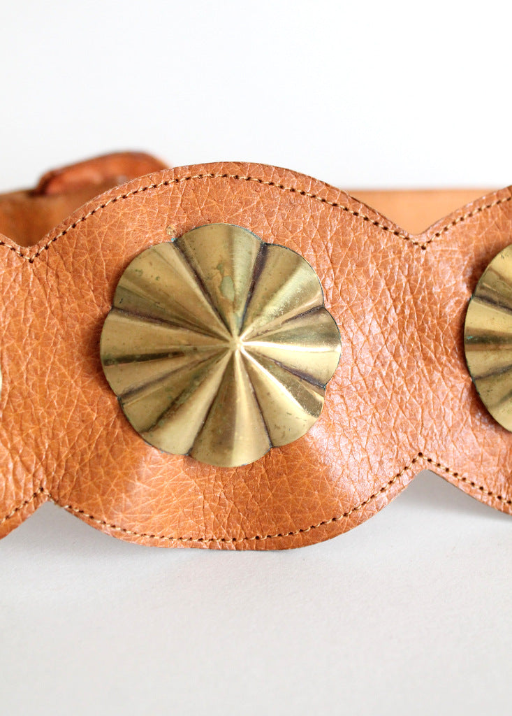 1950s leather cinch belt