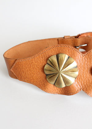1950s rockabilly leather belt