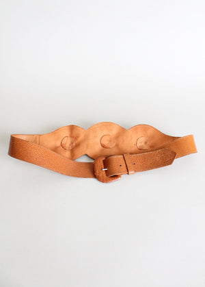 Vintage 1950s Leather Studded Cinch Belt
