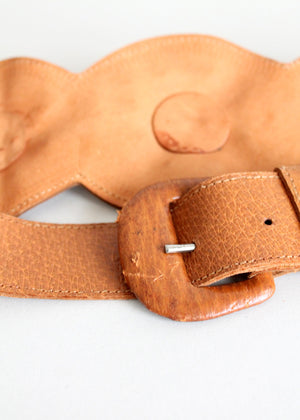 Vintage 1950s Leather Studded Cinch Belt