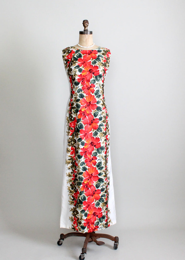 Vintage 1960s Hawaiian Floral Maxi Dress - Raleigh Vintage Vintage 1960s Hawaiian Floral Maxi Dress - Raleigh Vintage