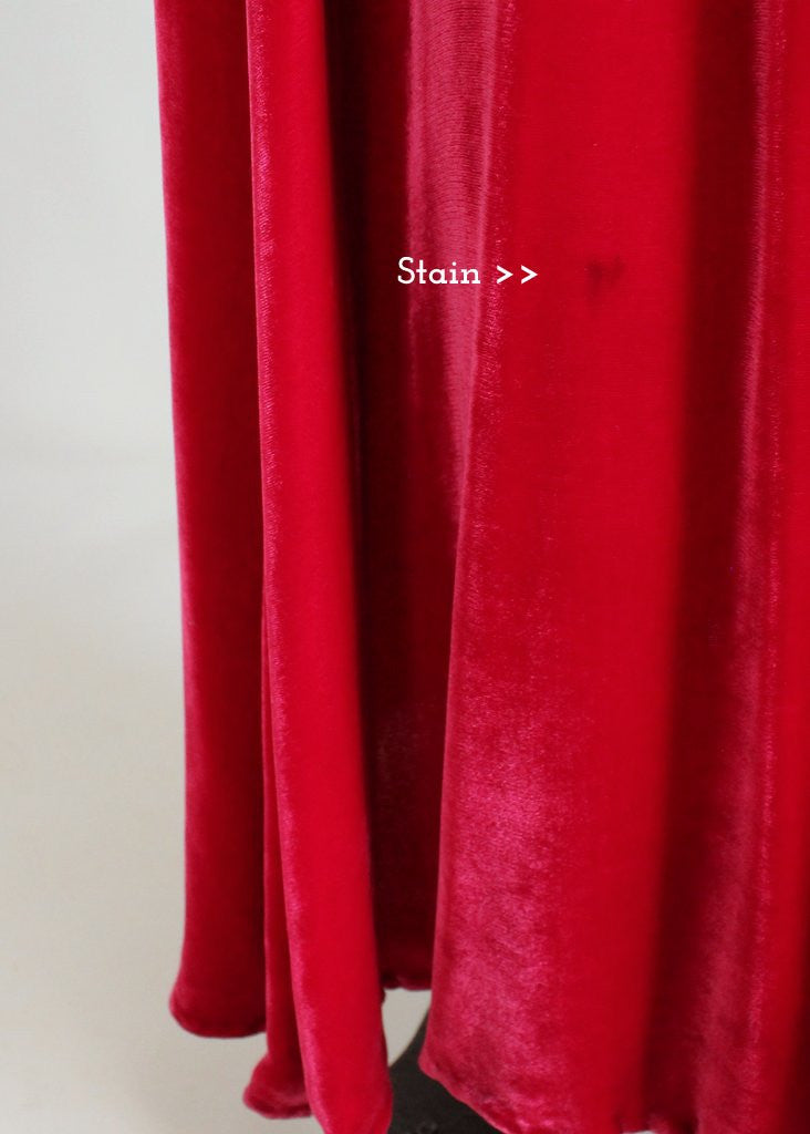 Vintage 1930s Red Velvet Holiday Glam Dress