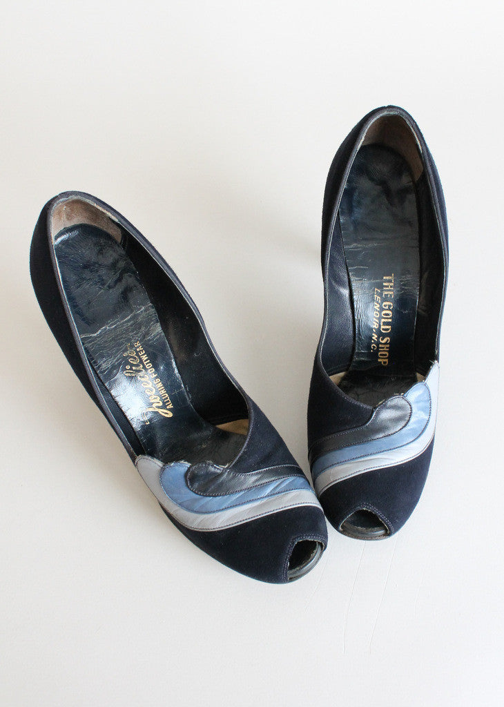 1940s Shoes - Size 6.5 7 US - RARE Vintage Late 1940s/ | Fab Gabs |  Seattle, WA