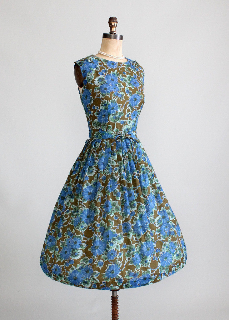 Vintage 1960s English Garden Day Dress - Raleigh Vintage Vintage 1960s English Garden Day Dress - Raleigh Vintage