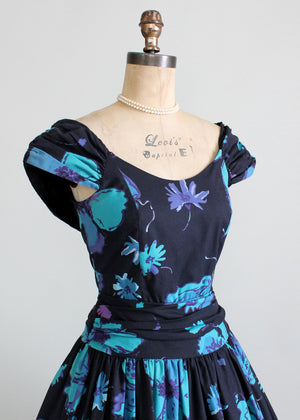 Vintage Laura Ashley Floral 1950s Style Dress