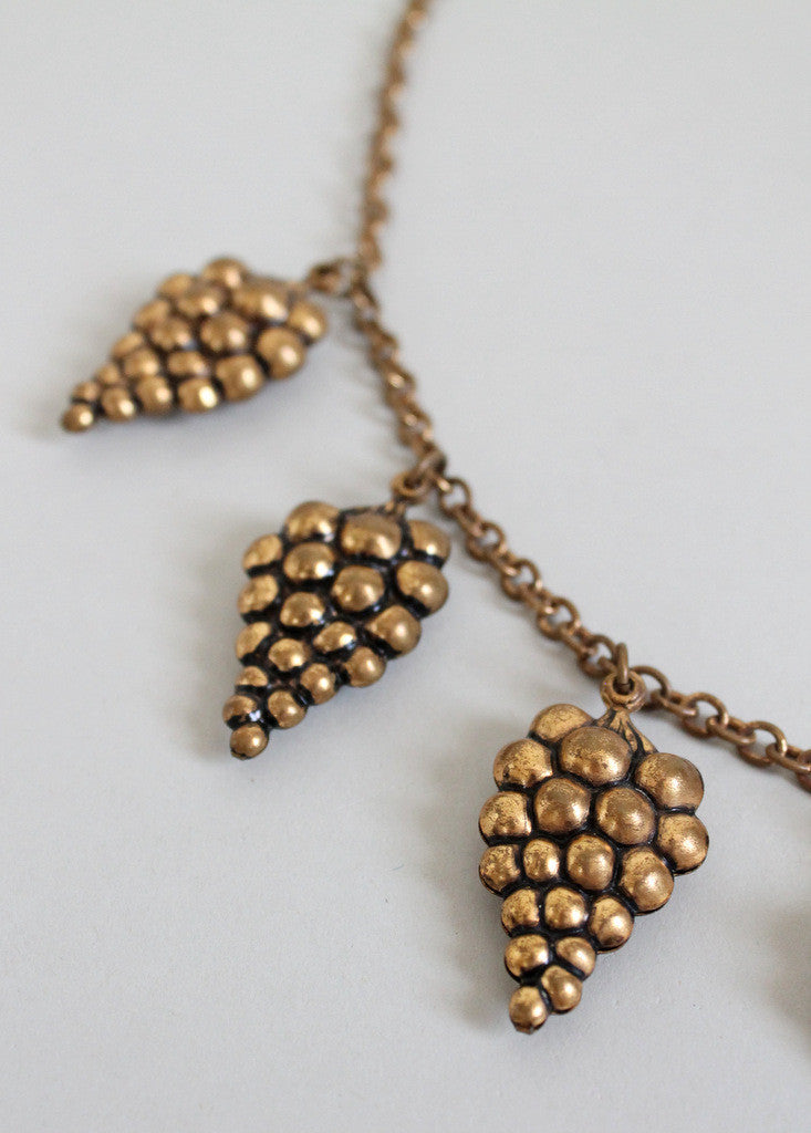 Vintage 1930s Brass Bacchanal Necklace