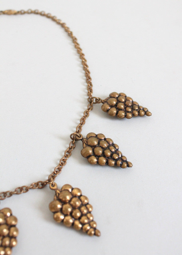Vintage 1930s Brass Bacchanal Necklace
