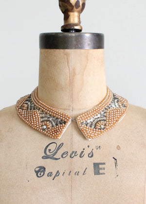 Vintage 1960s pearl beaded collar