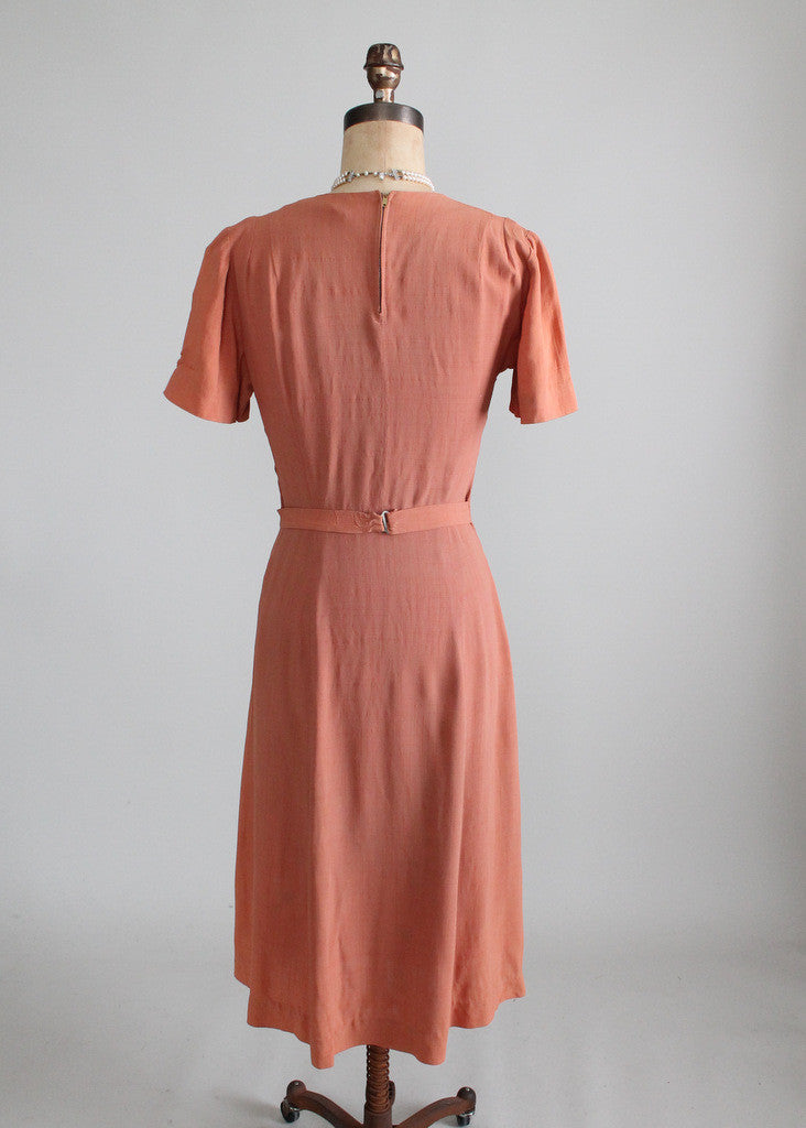 Vintage 1940s Color Block Swag Dress - Raleigh Vintage Vintage 1940s Color Block Swag Dress - Raleigh Vintage