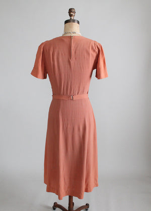 Vintage 1940s Color Block Swag Dress