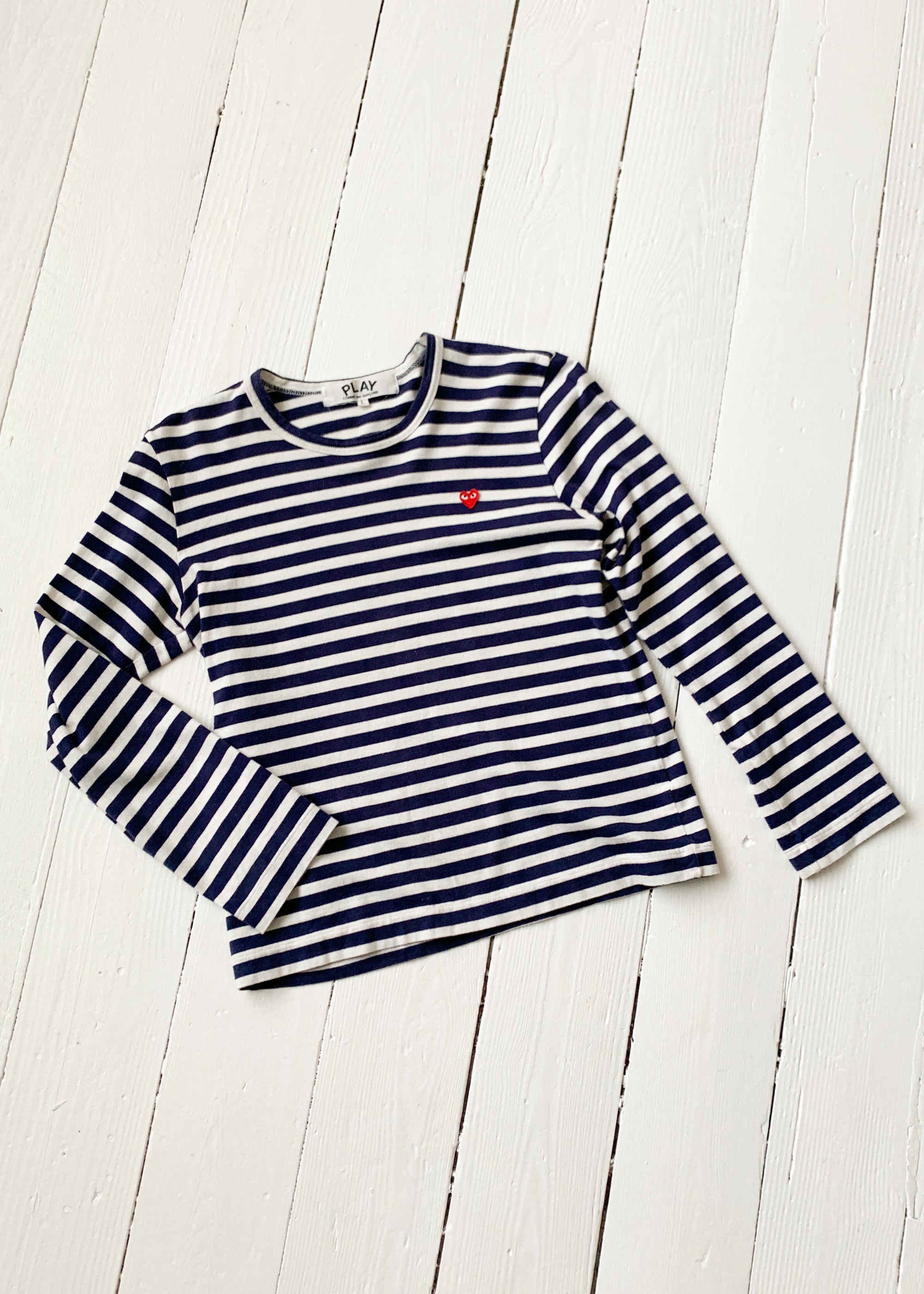 Comme Des Garçons Play Striped Tee