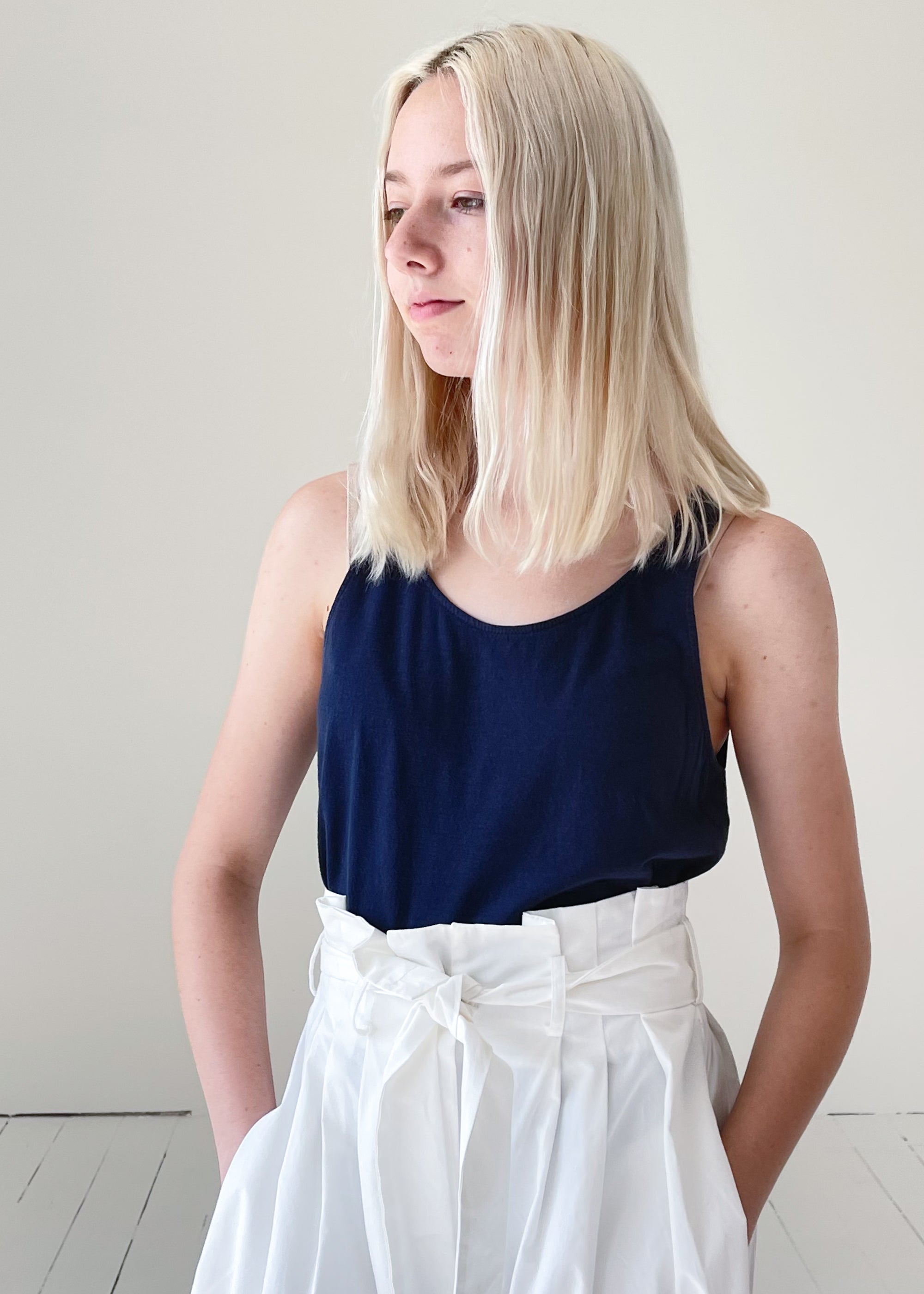 Jungmaven Navy Cropped Tank