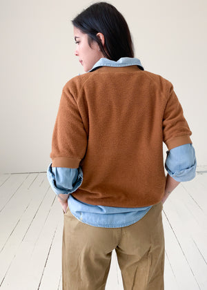 Jungmaven Short Sleeve Sherpa Fleece Sweatshirt - Copper