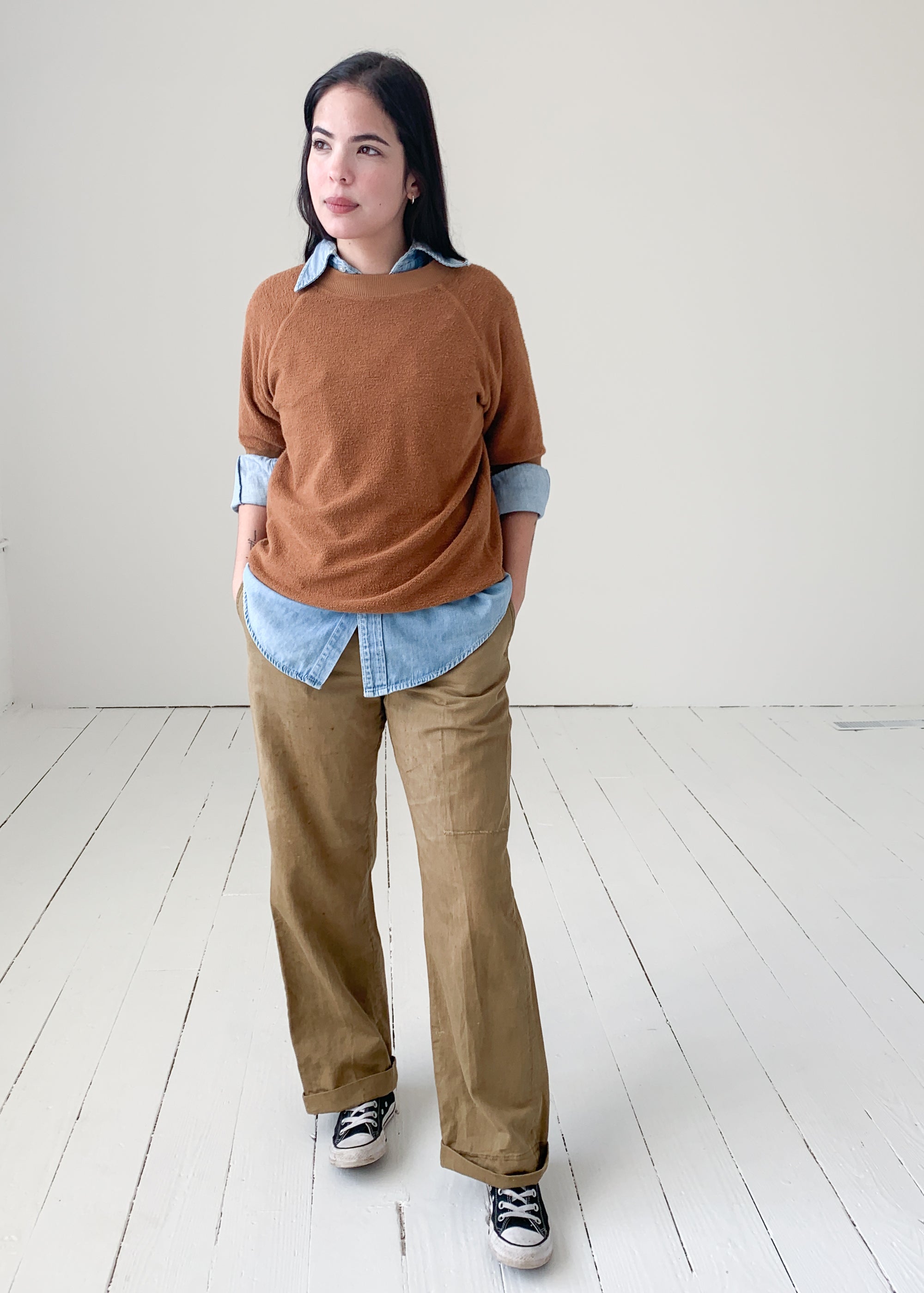 Jungmaven Short Sleeve Sherpa Fleece Sweatshirt - Copper