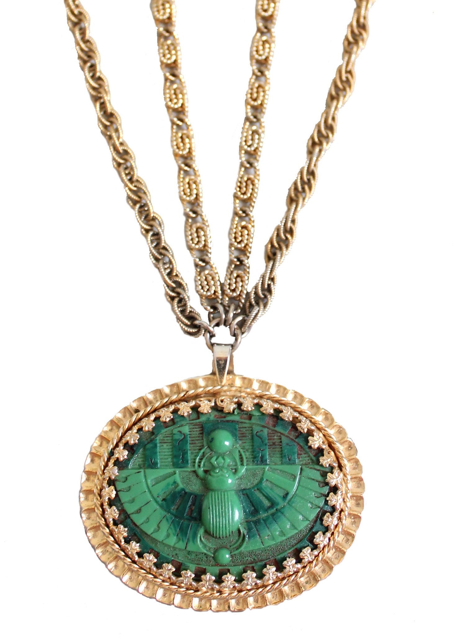 Vintage Late 1960s Napier Egyptian Statement Necklace