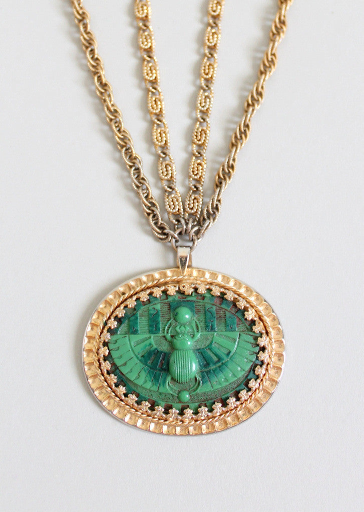 Vintage Late 1960s Napier Egyptian Statement Necklace