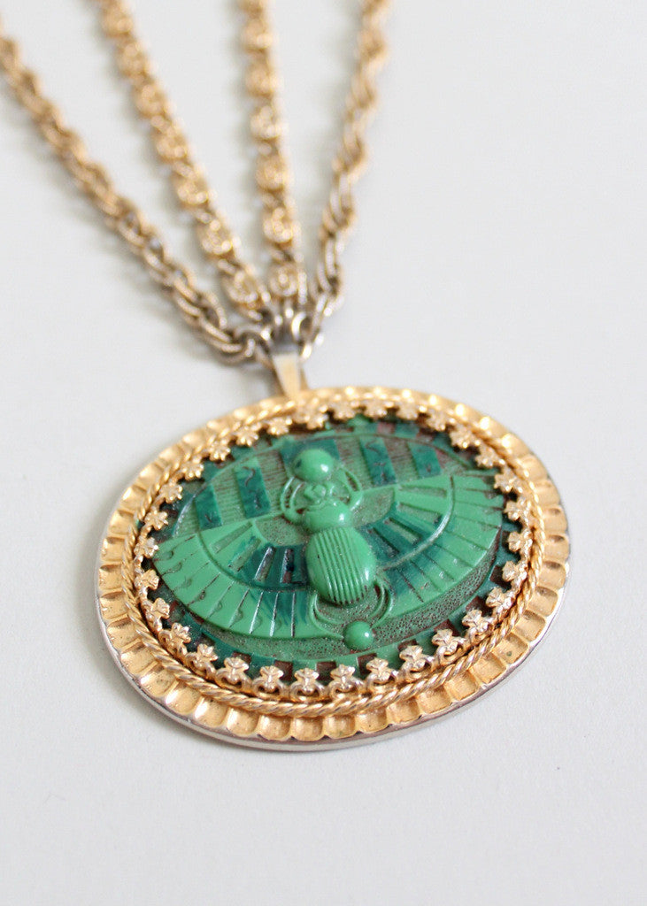 Vintage Late 1960s Napier Egyptian Statement Necklace