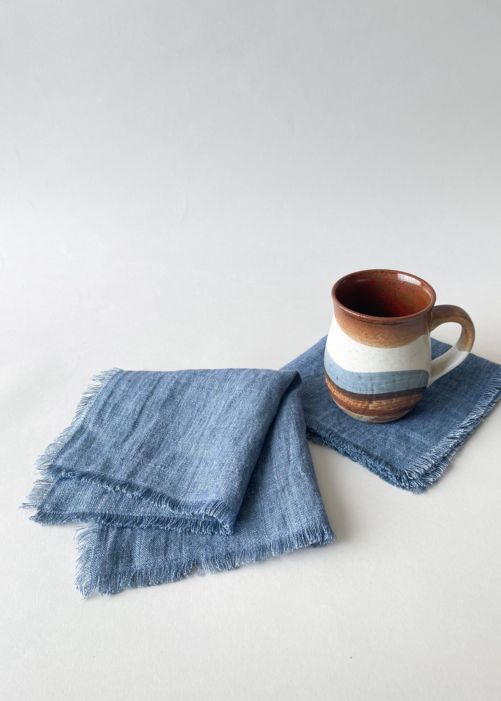 Stone Washed Linen Cocktail Napkin Set