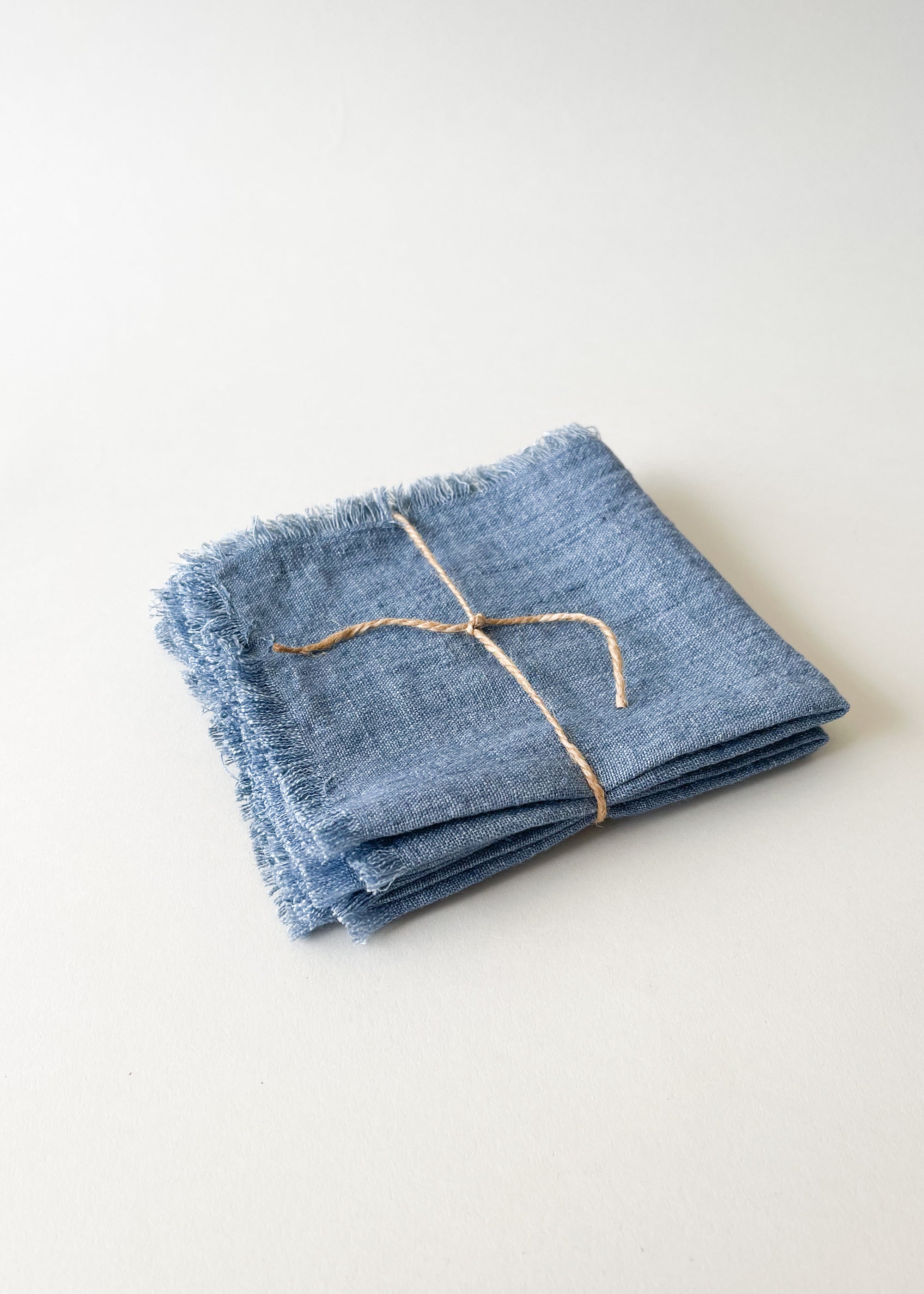 Stone Washed Linen Cocktail Napkin Set