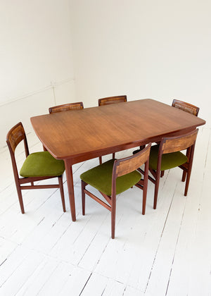 Vintage Danish Modern Erik Wørts Dining Table and Chairs