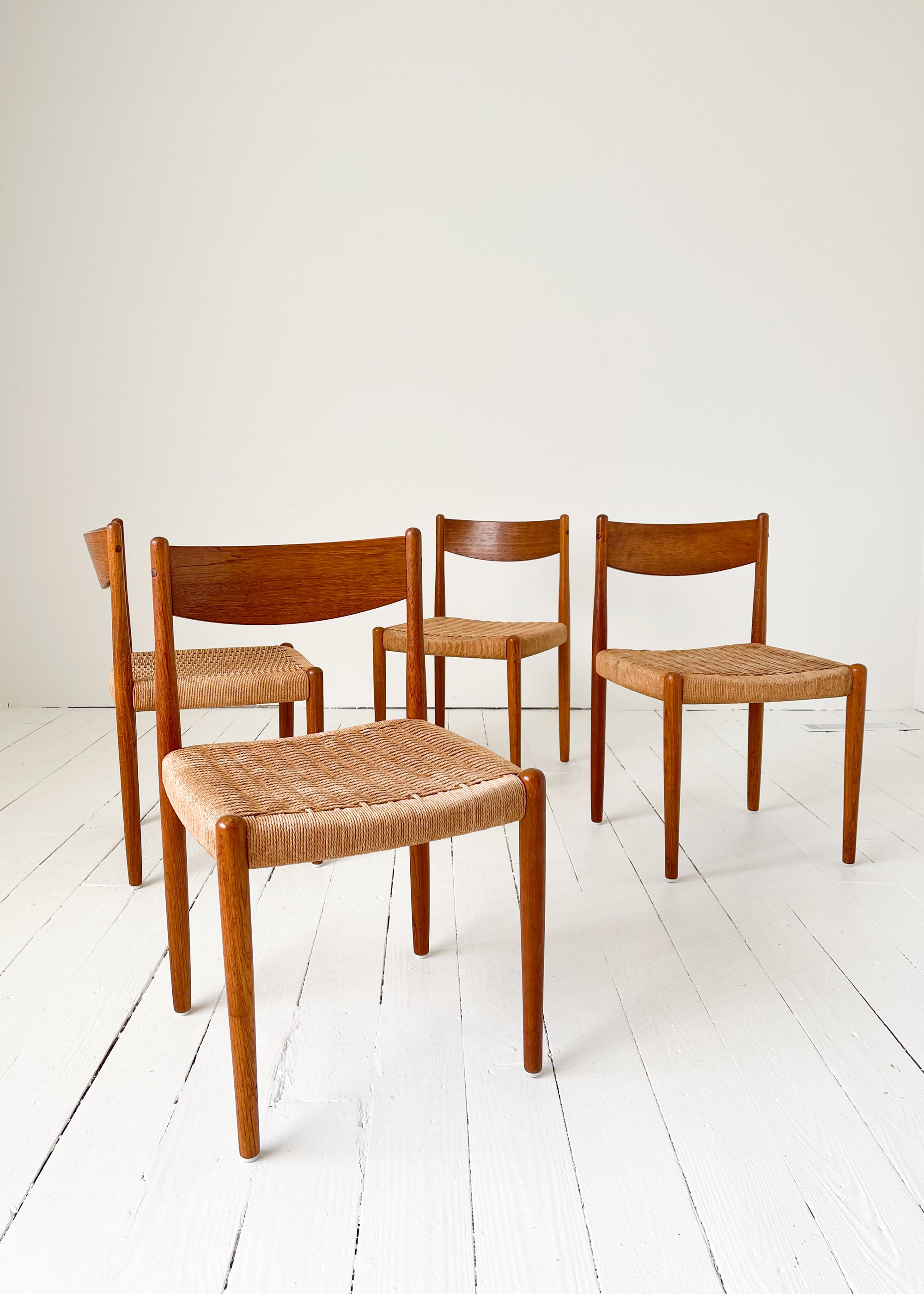Vintage Mid-Century Poul Volther Teak Dining Chairs