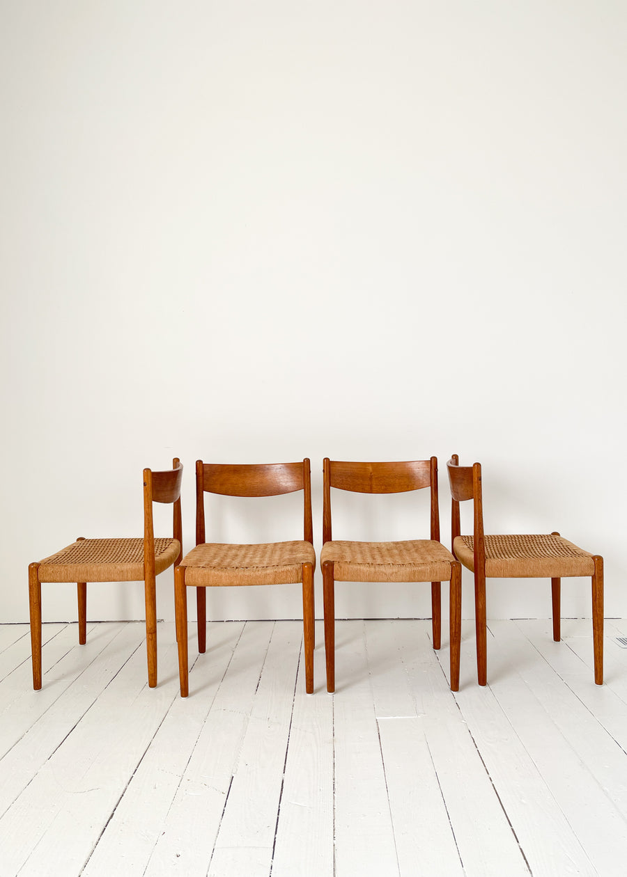 Vintage Mid-Century Poul Volther Teak Dining Chairs