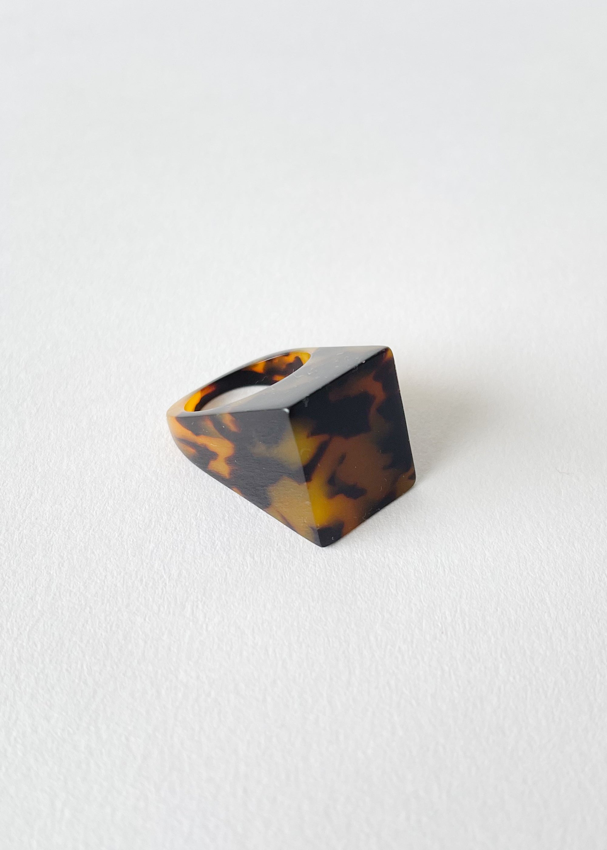 Machete Statement Ring in Classic Tortoise
