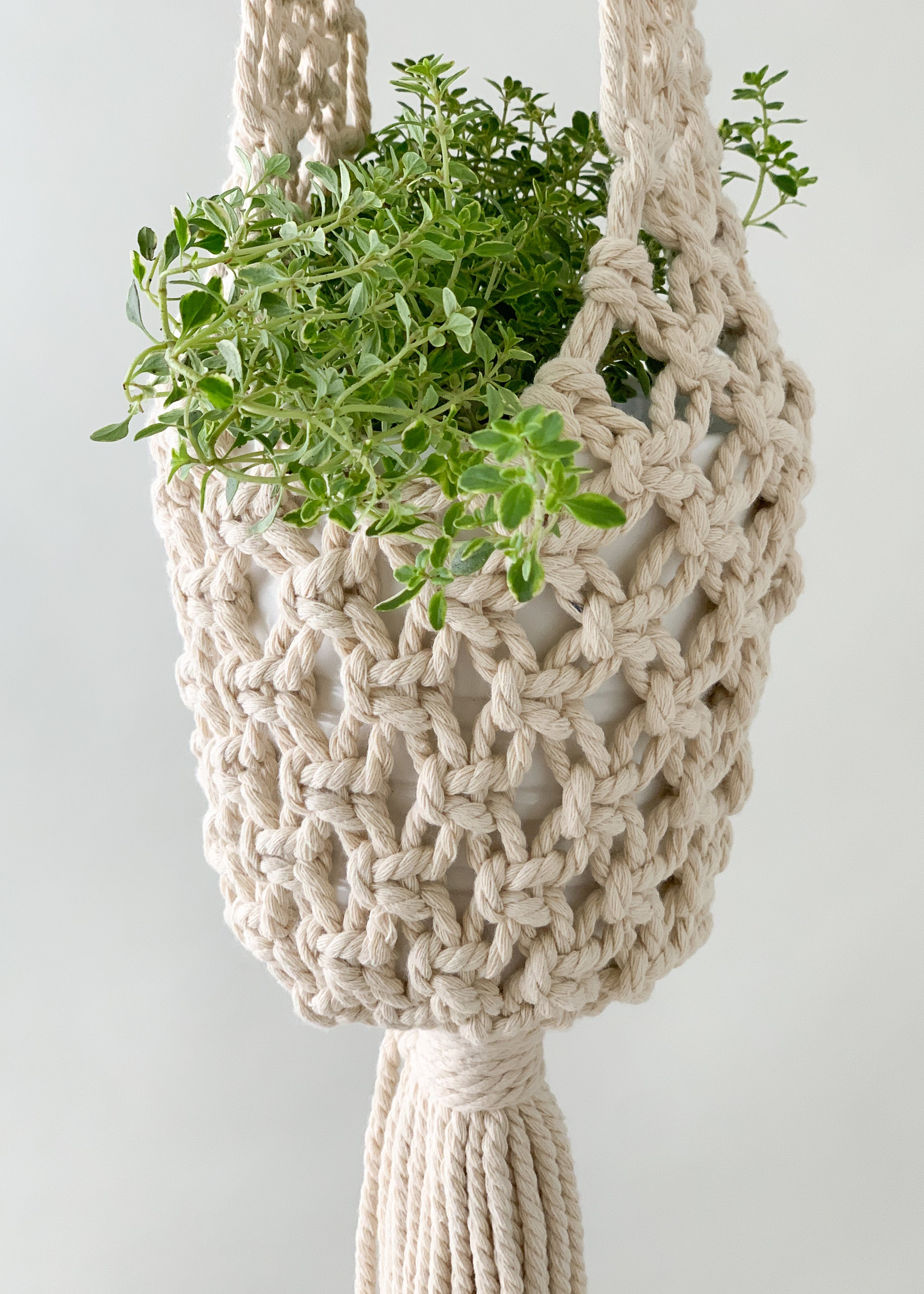 wool macrame plant hanger Macrame Plant Hanger