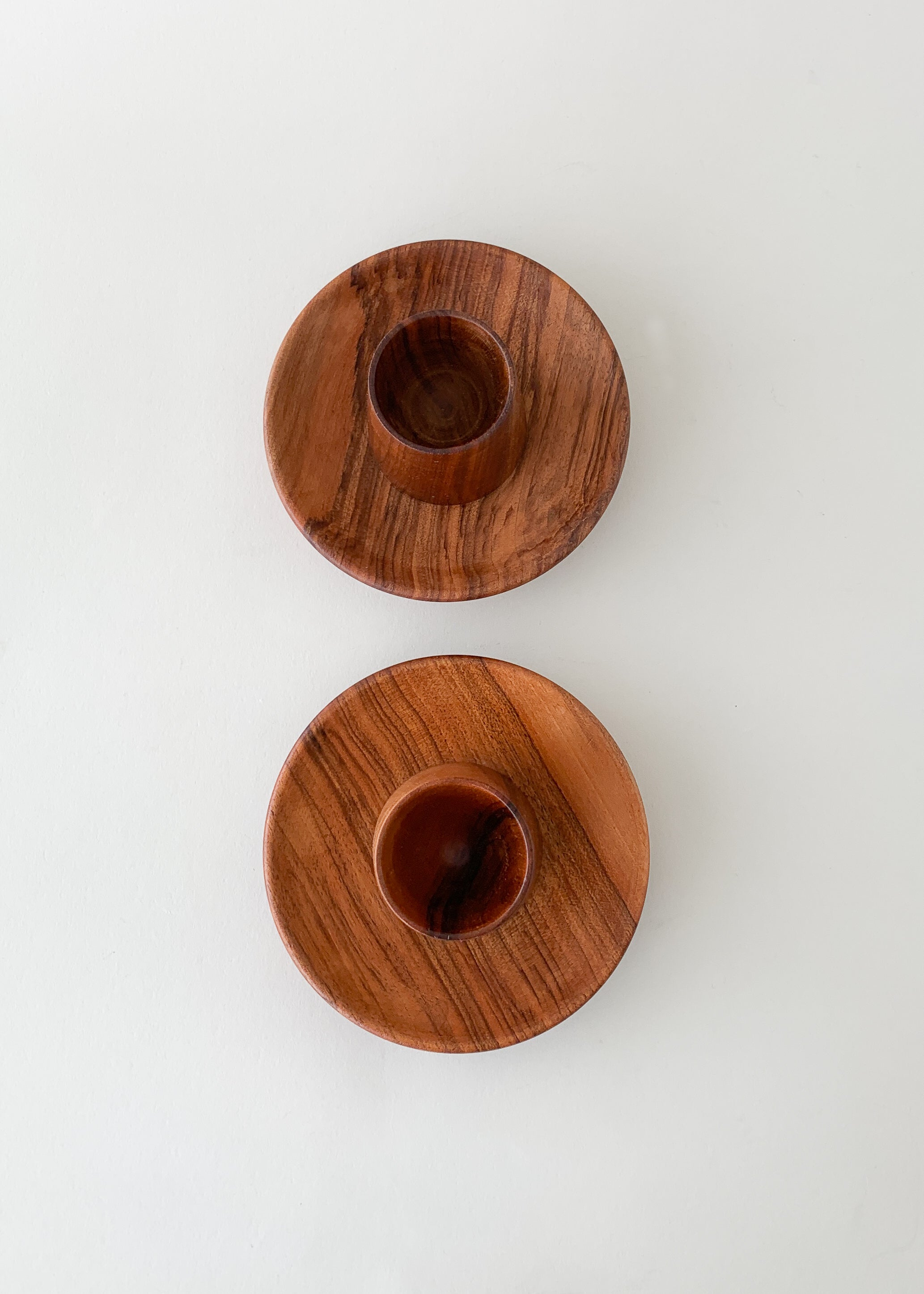Mid-Century Teak Egg Cups
