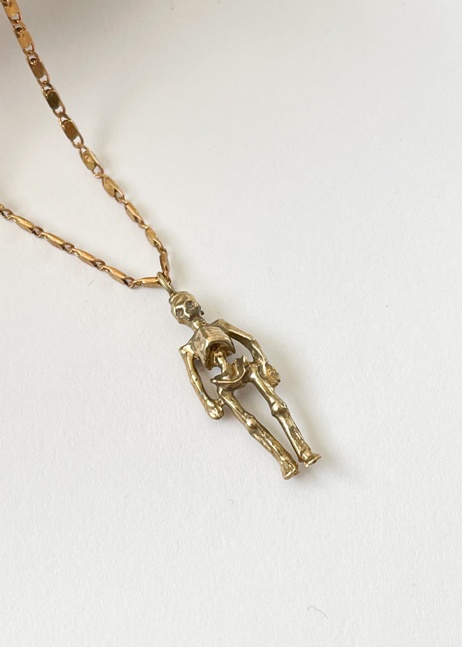 Momento Mori Skeleton Totem Pendant Necklace