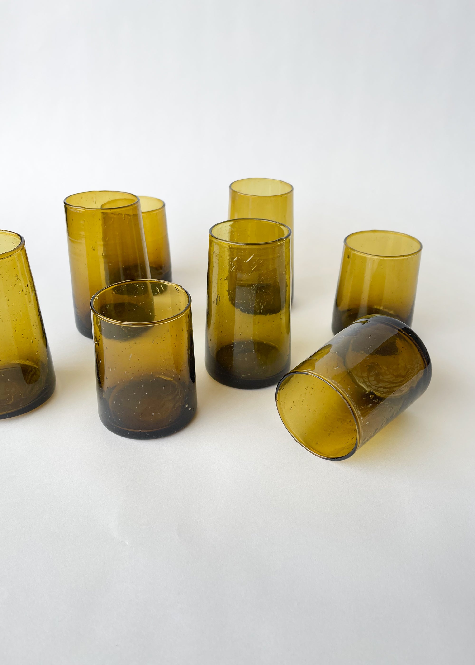 Moroccan Handblown Bronze Tumblers