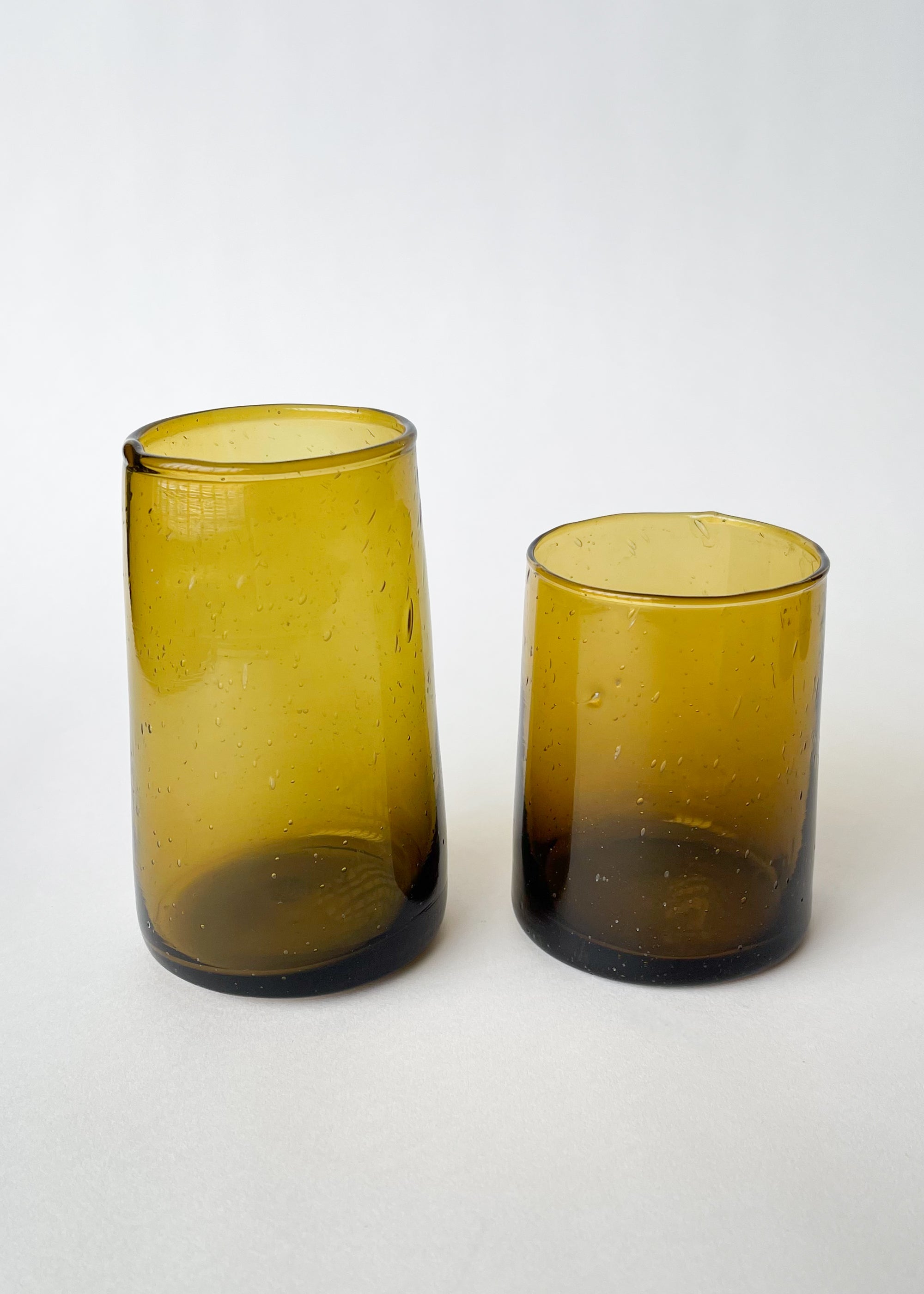 Moroccan Handblown Bronze Tumblers