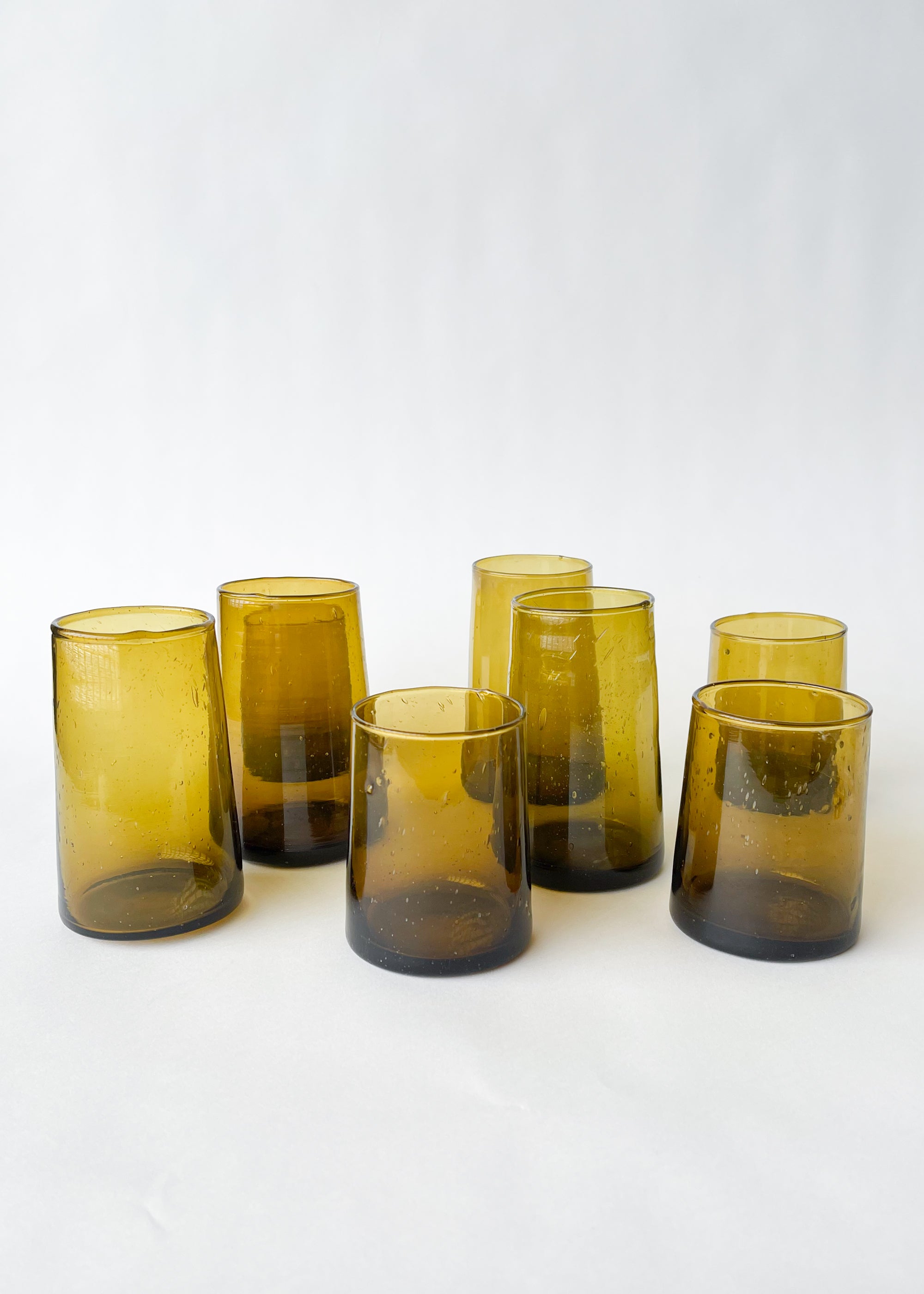 Moroccan Handblown Bronze Tumblers