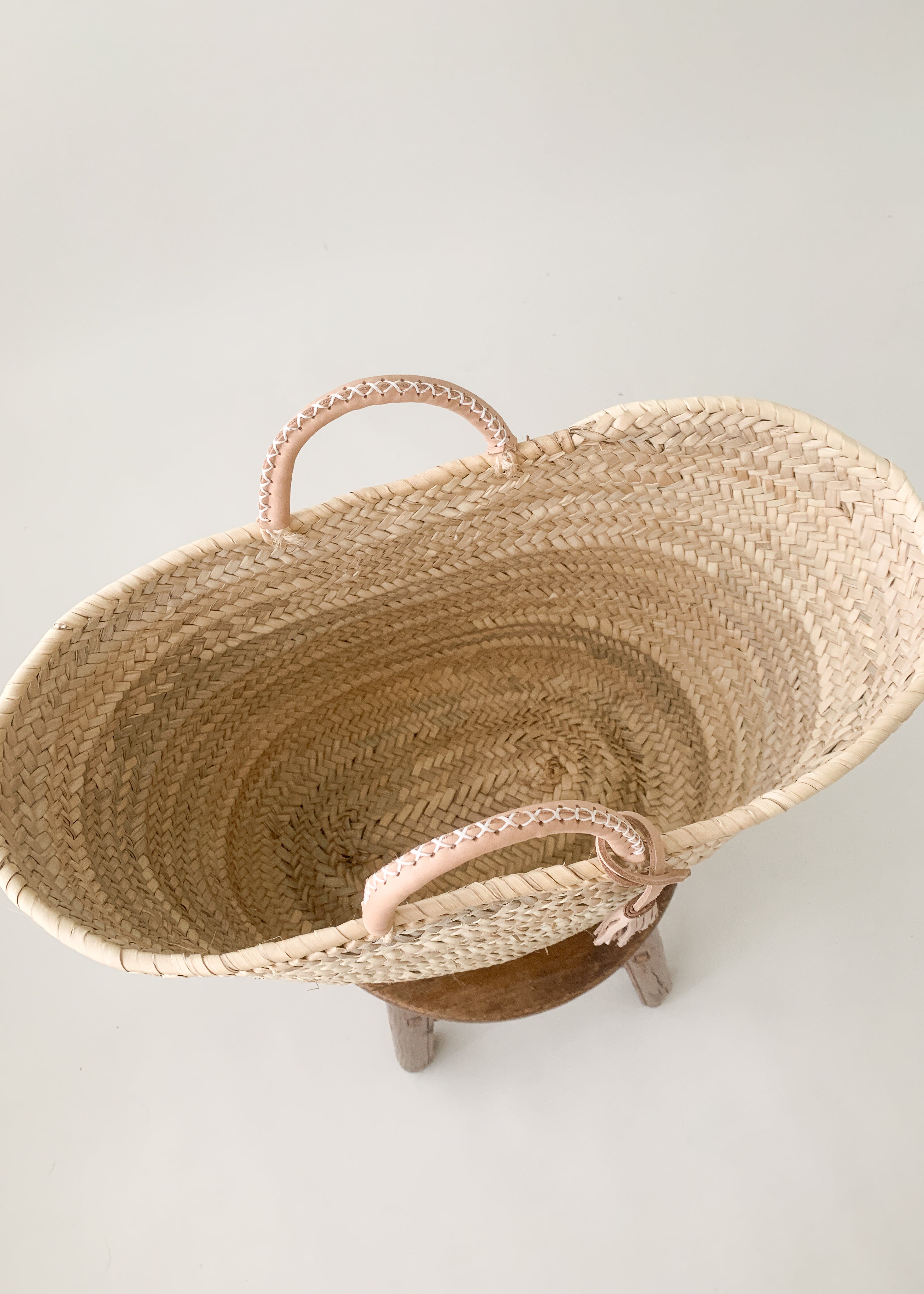 Moroccan Palm Leaf Tassel Tote