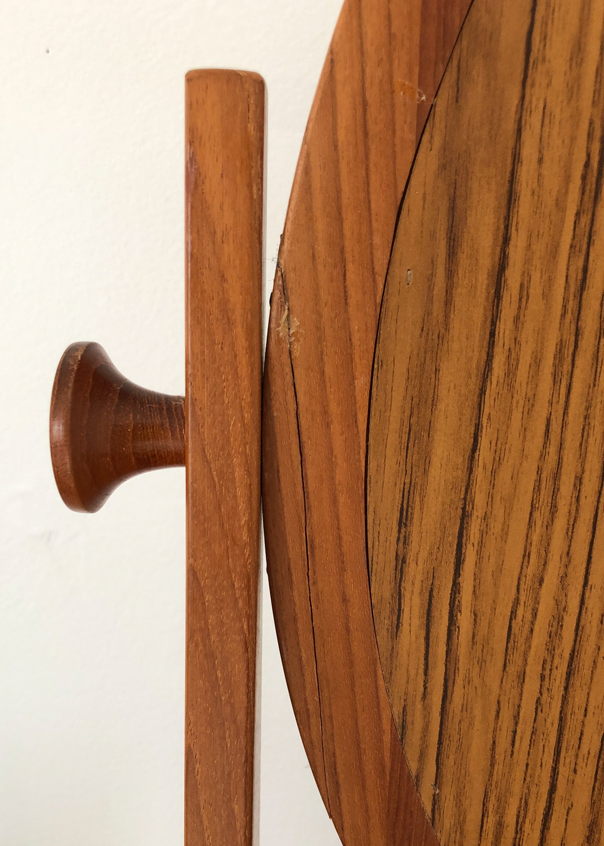 Vintage Pedersen and Hansen Danish Teak Swivel Vanity Mirror