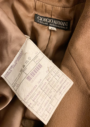 Vintage Armani Camel Cashmere Trench Coat