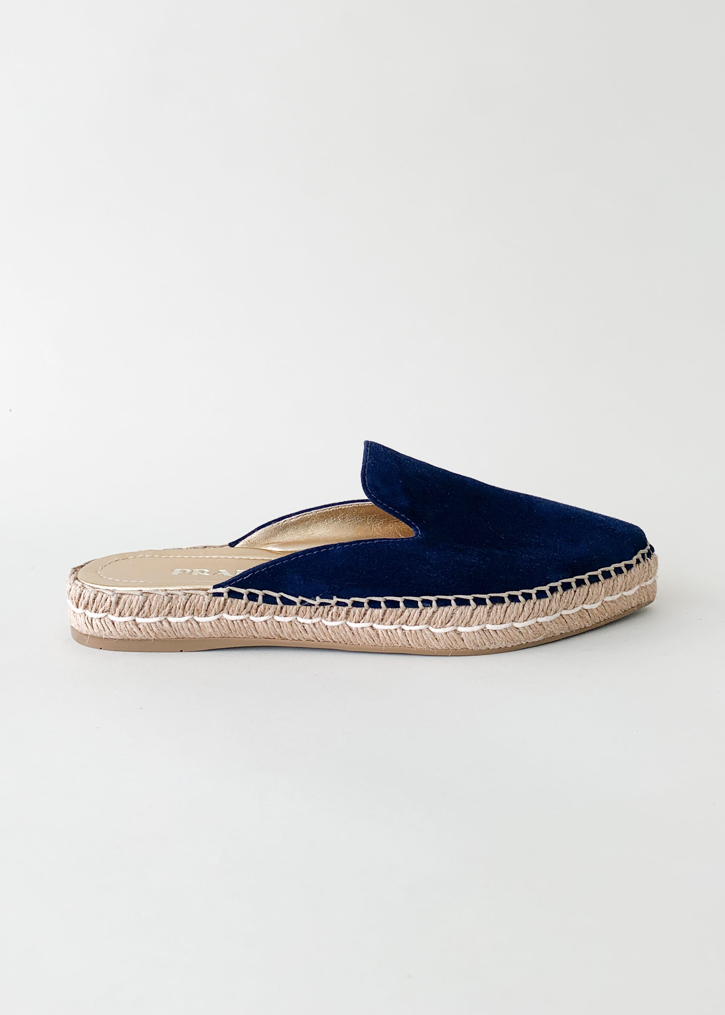Prada Suede Espradille Slides