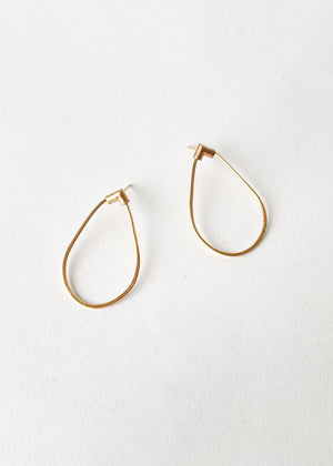 S. Tector Gold Teardrop Earrings
