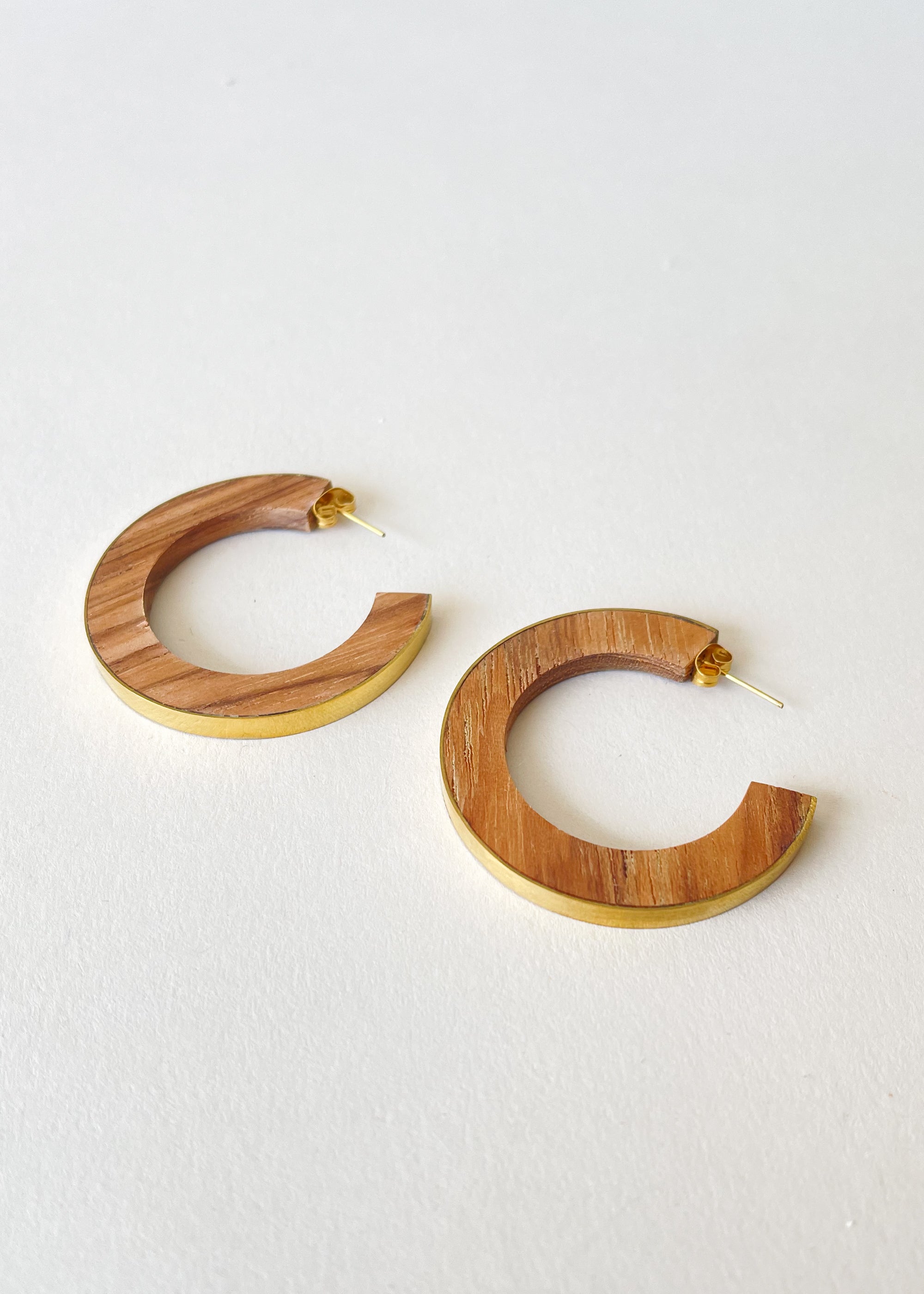 Gilded Paddle Hoop Earrings