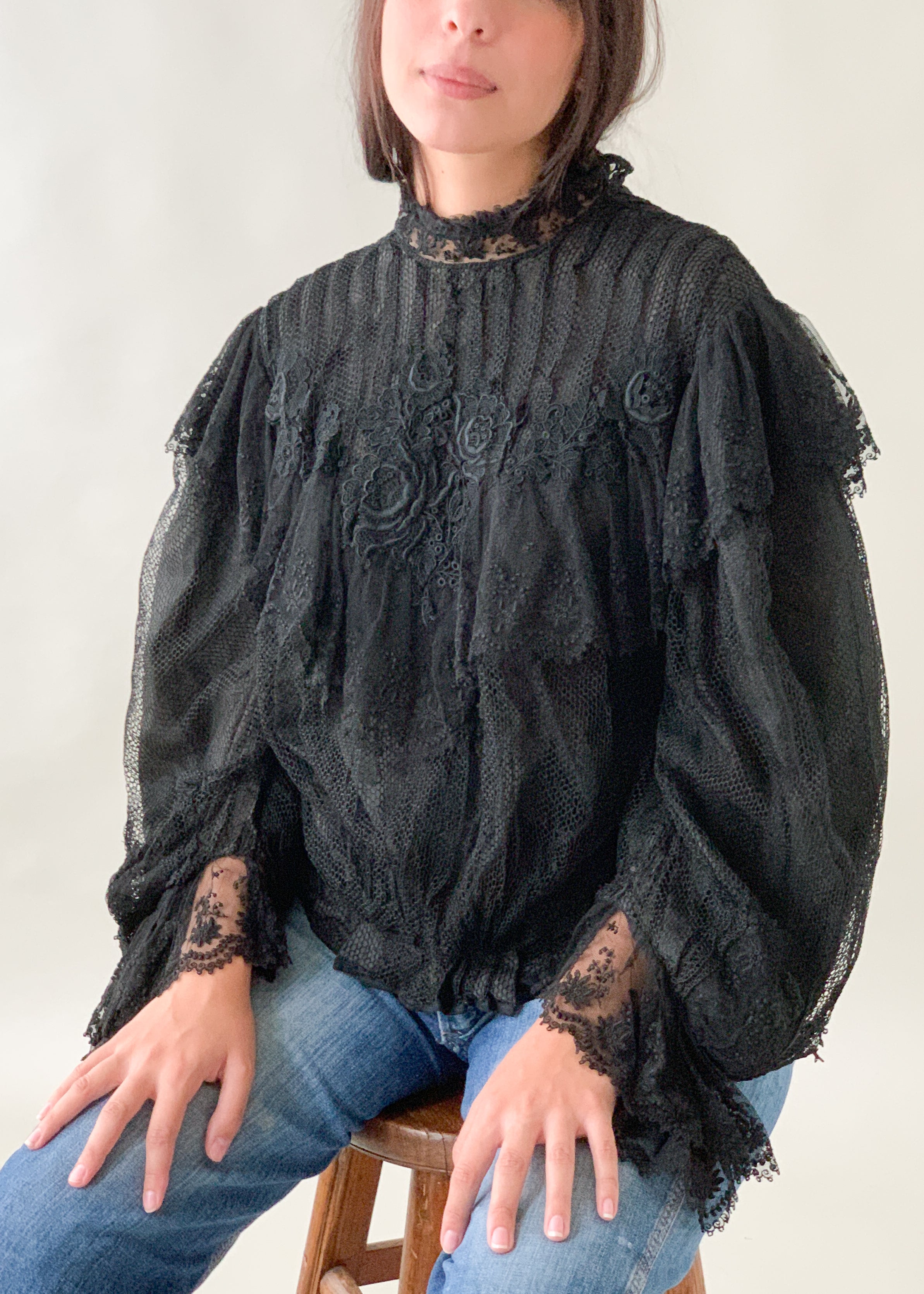 Antique Belle Epoque Lace Blouse