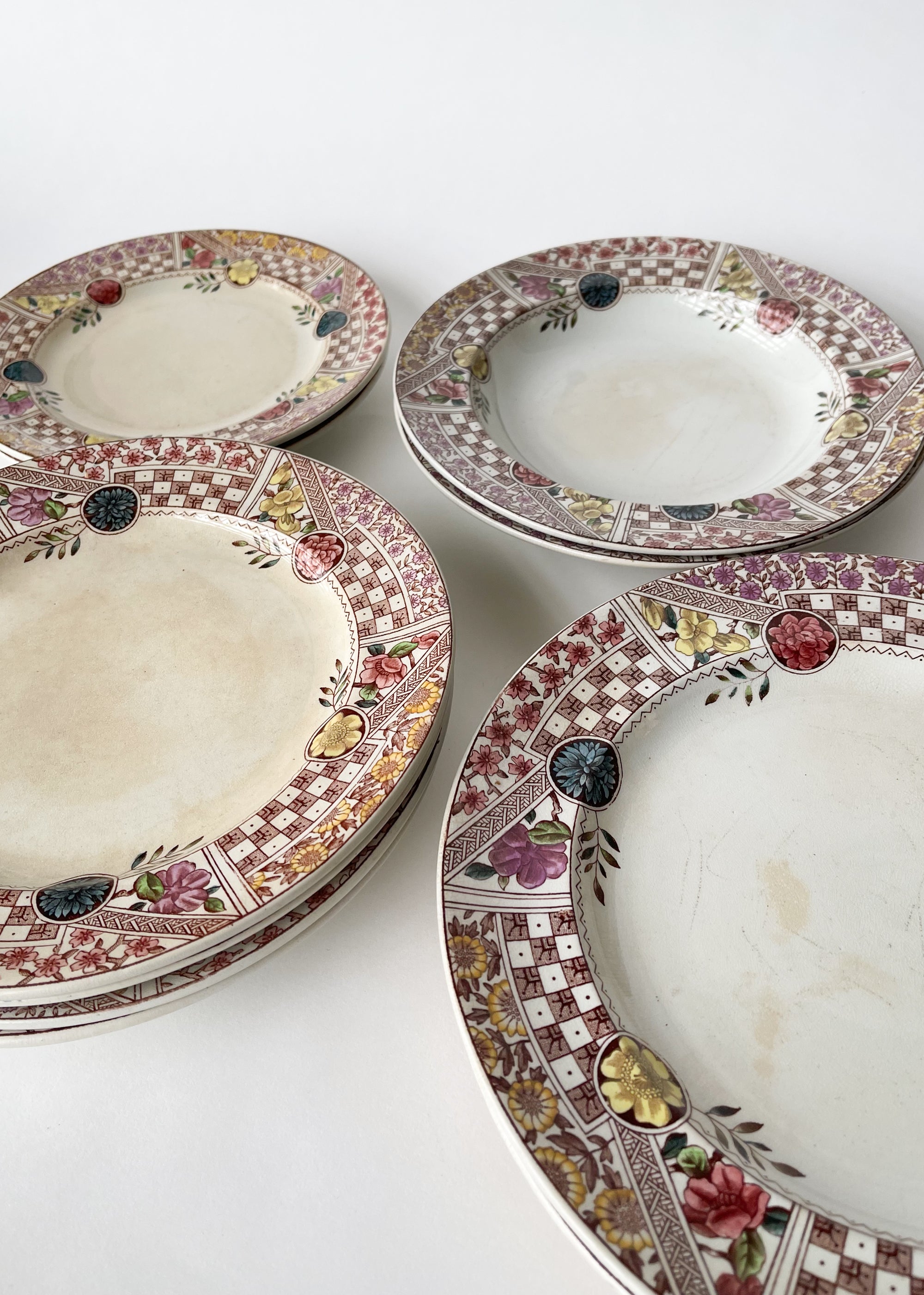 Antique Victorian Aesthetic Movement Plates (Set of 11)
