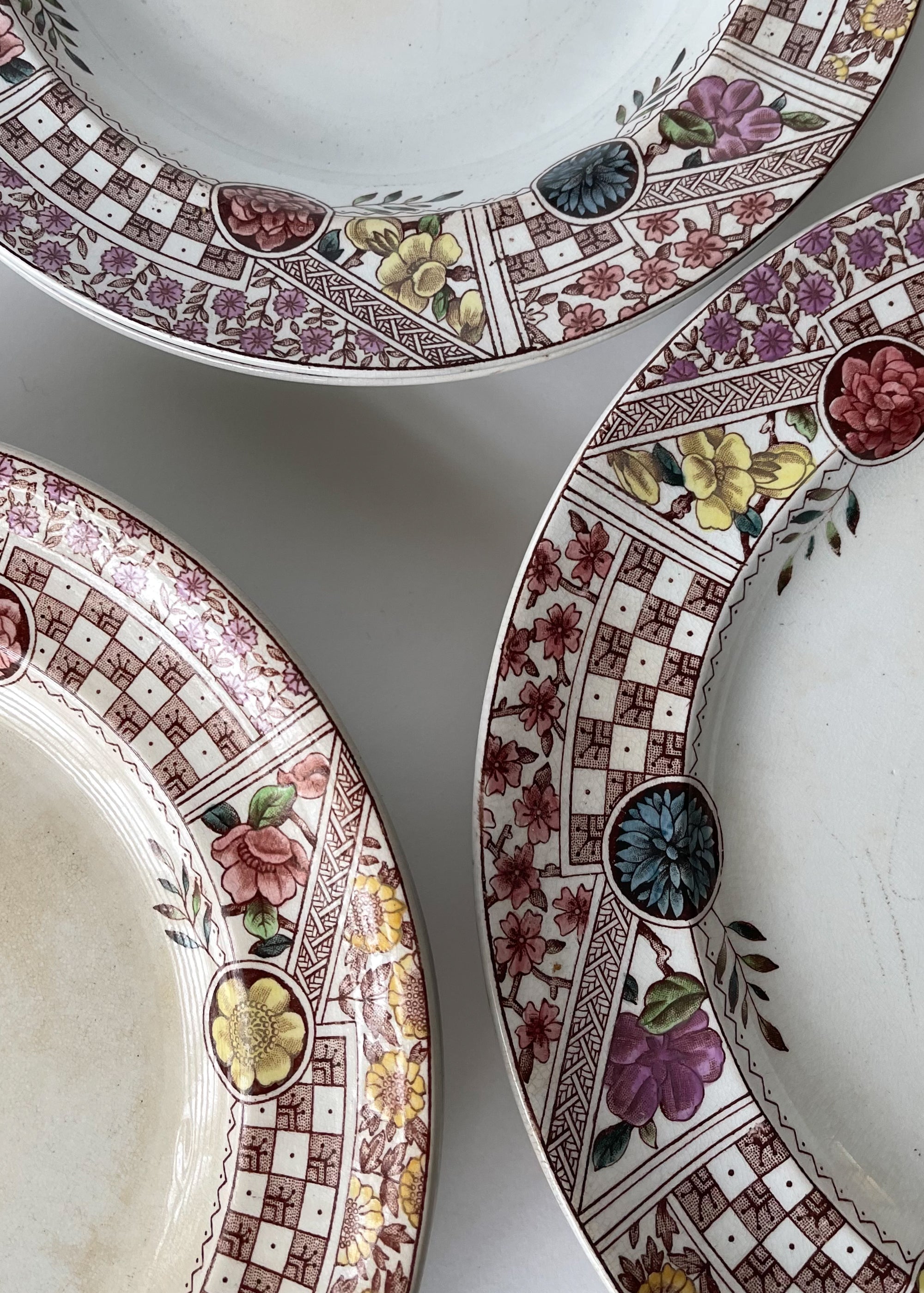 Antique Victorian Aesthetic Movement Plates (Set of 11)