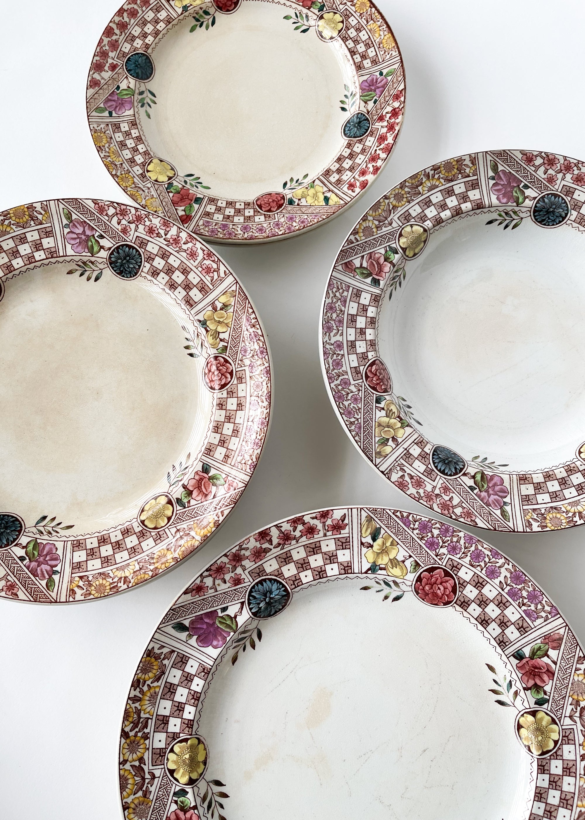 Antique Victorian Aesthetic Movement Plates (Set of 11)