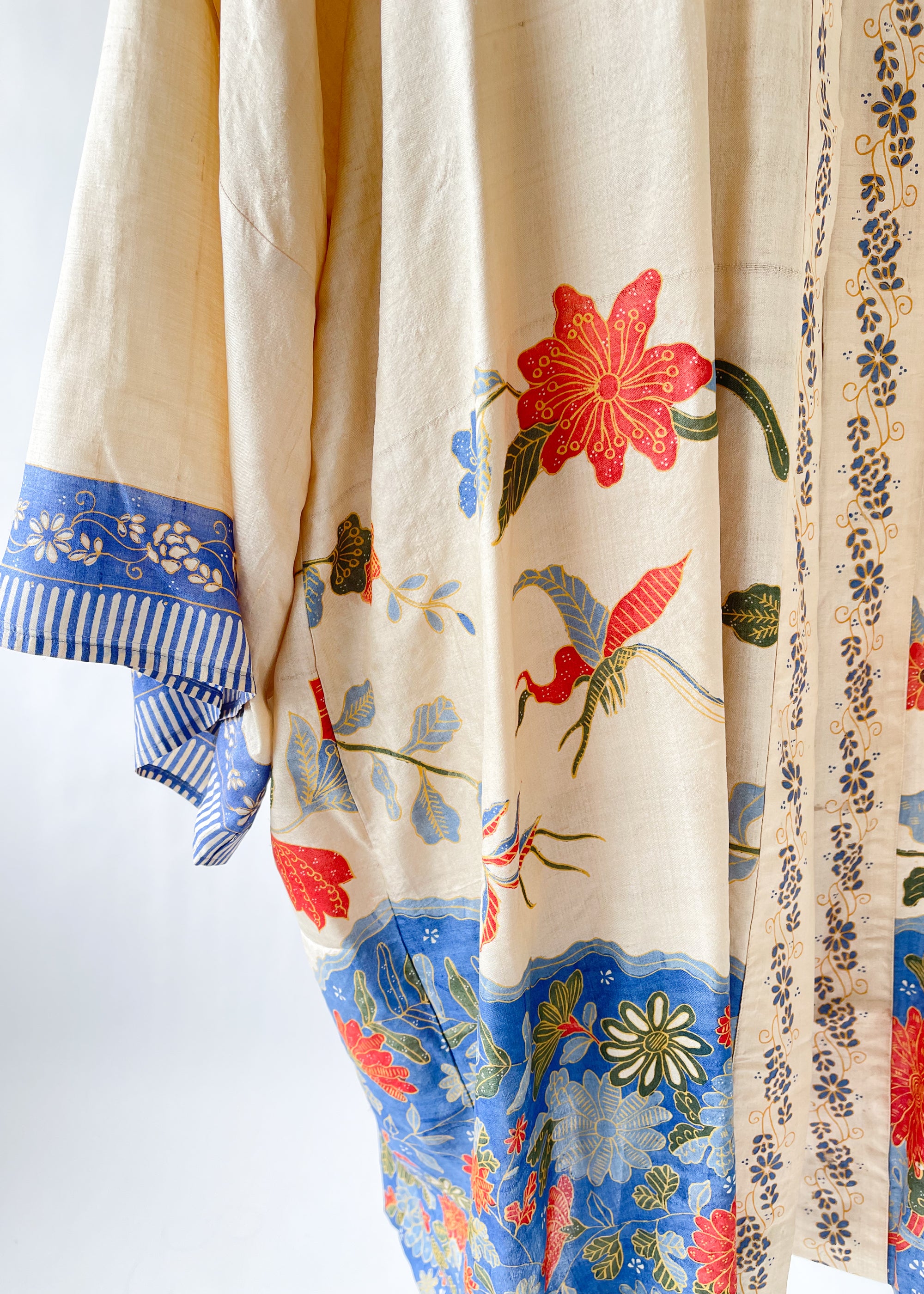 Vintage 1920s Pongee Silk Robe