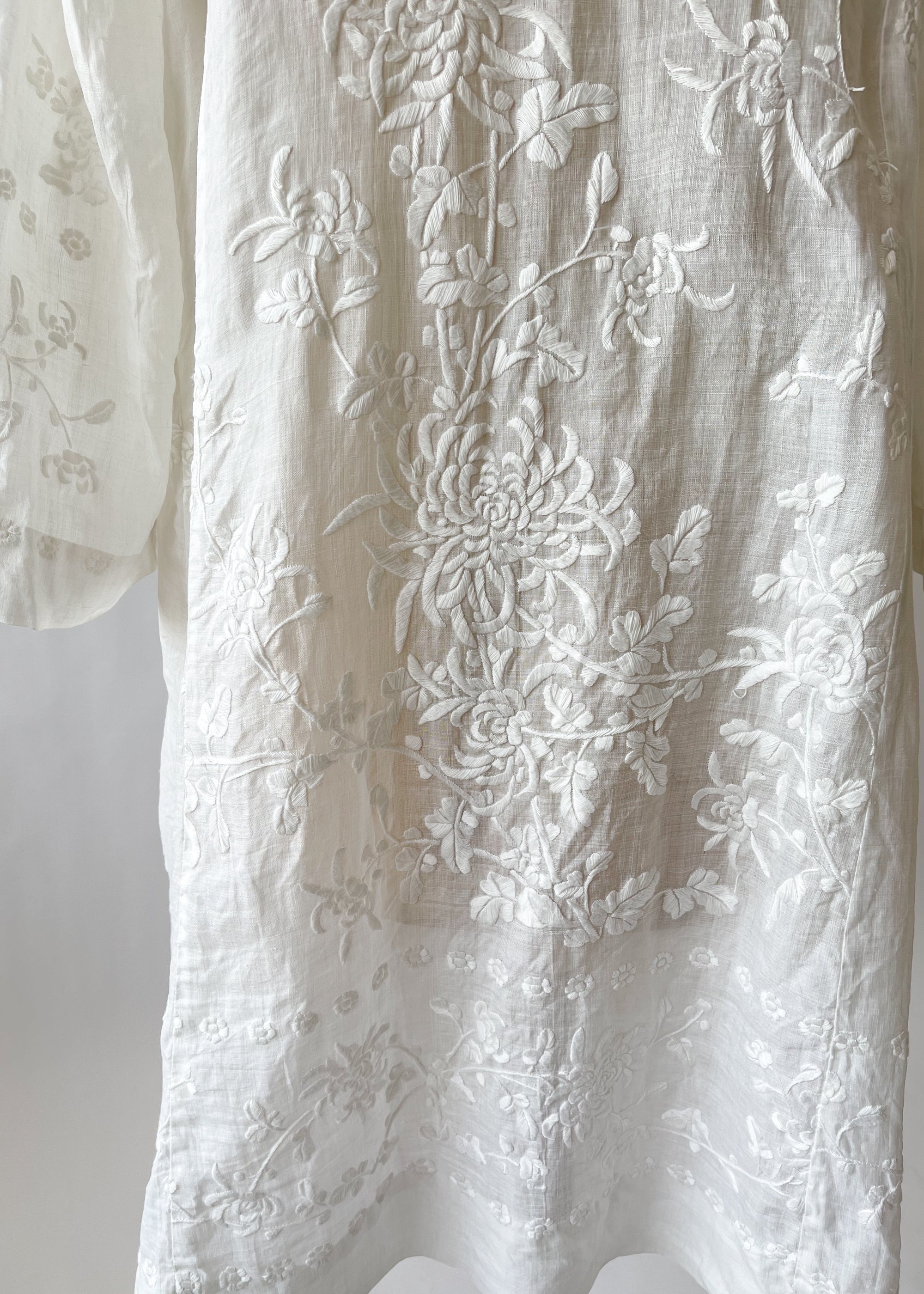 Vintage 1920s Embroidered Organdy Summer Coat