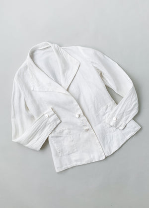 Vintage 1920s White Linen Jacket