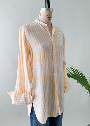 Vintage 1920s Peach Stripe Menswear Shirt