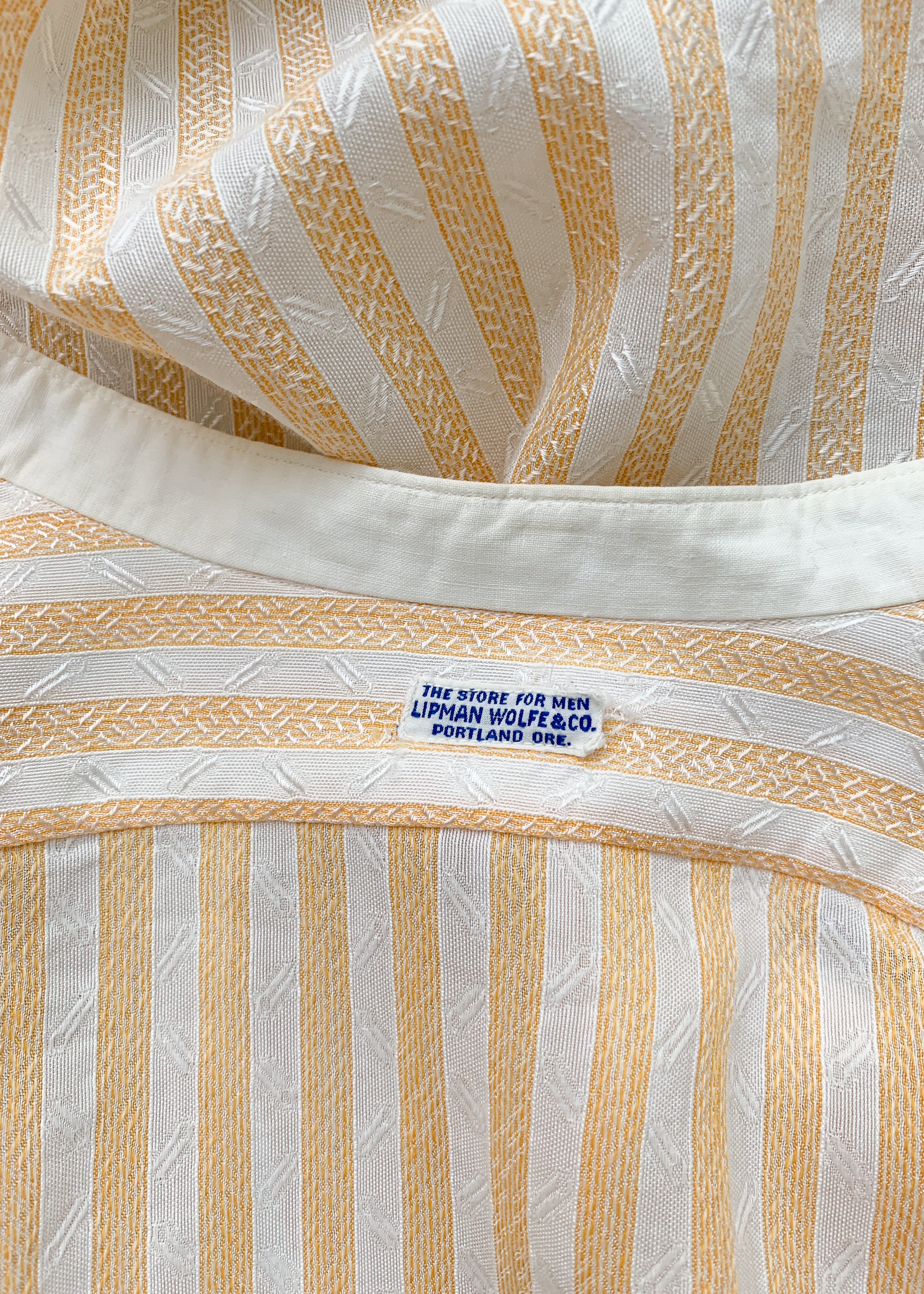 Vintage 1920s Peach Stripe Menswear Shirt