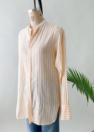 Vintage 1920s Peach Stripe Menswear Shirt