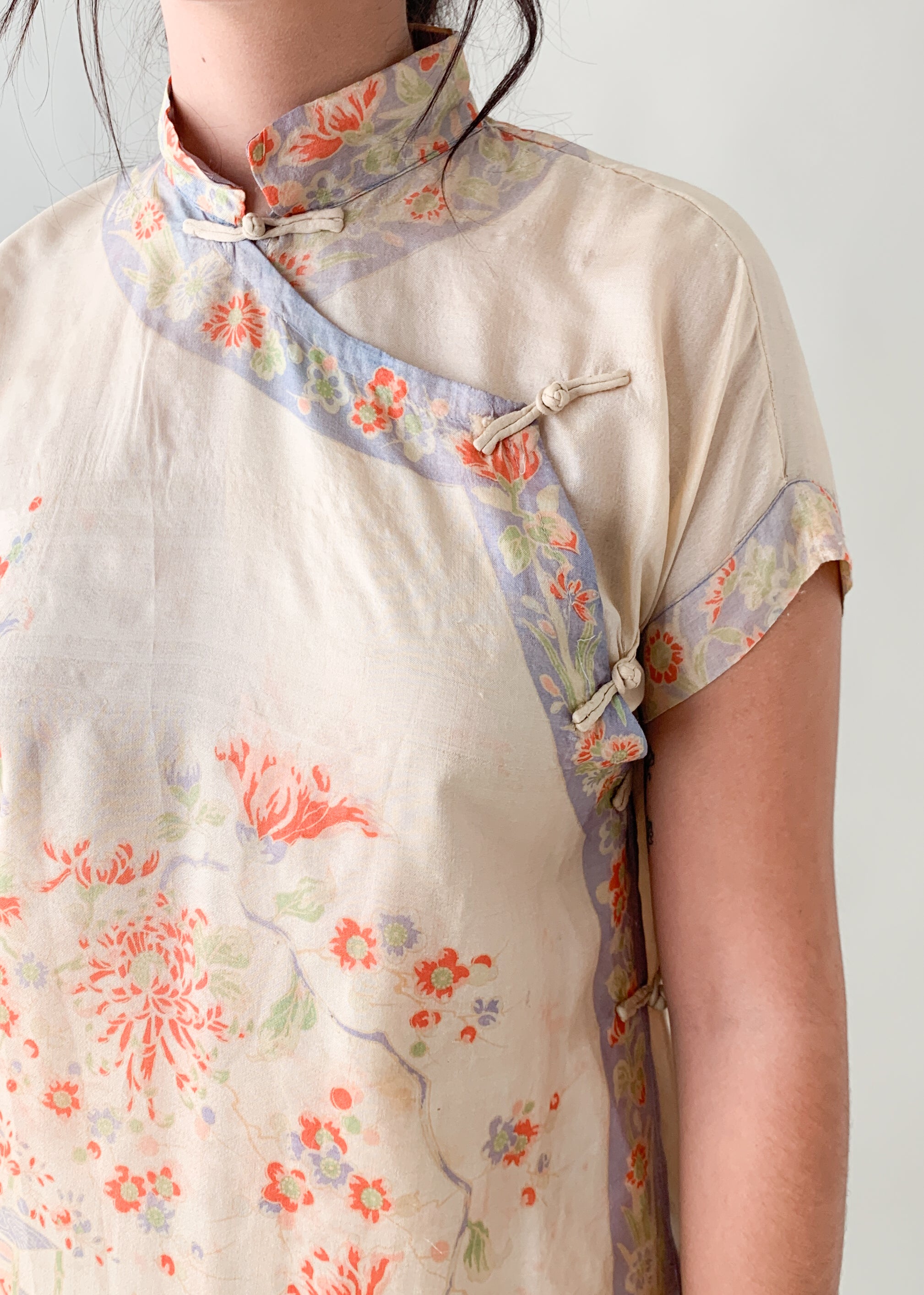 Vintage 1920s Pongee Silk Pajama Set